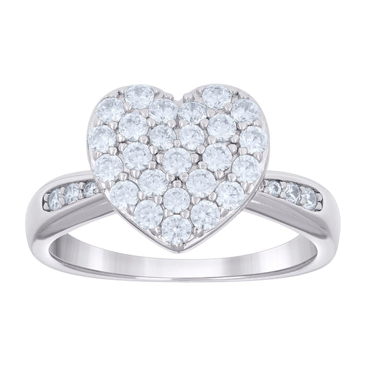 925 Sterling Silver Cz Ring S7-S9