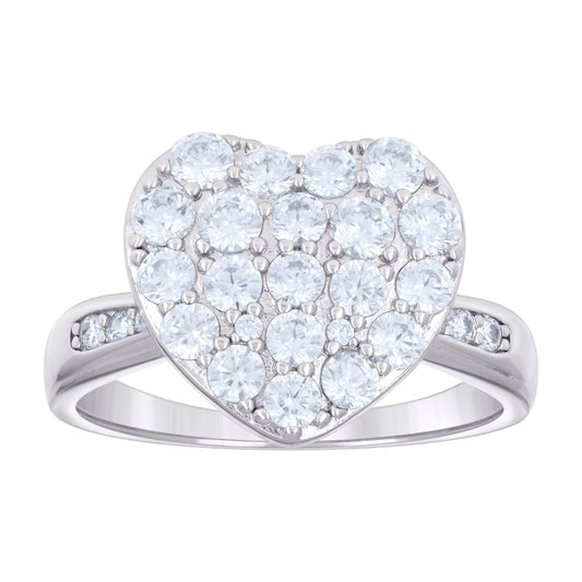 925 Sterling Silver Cz Ring S7-S9