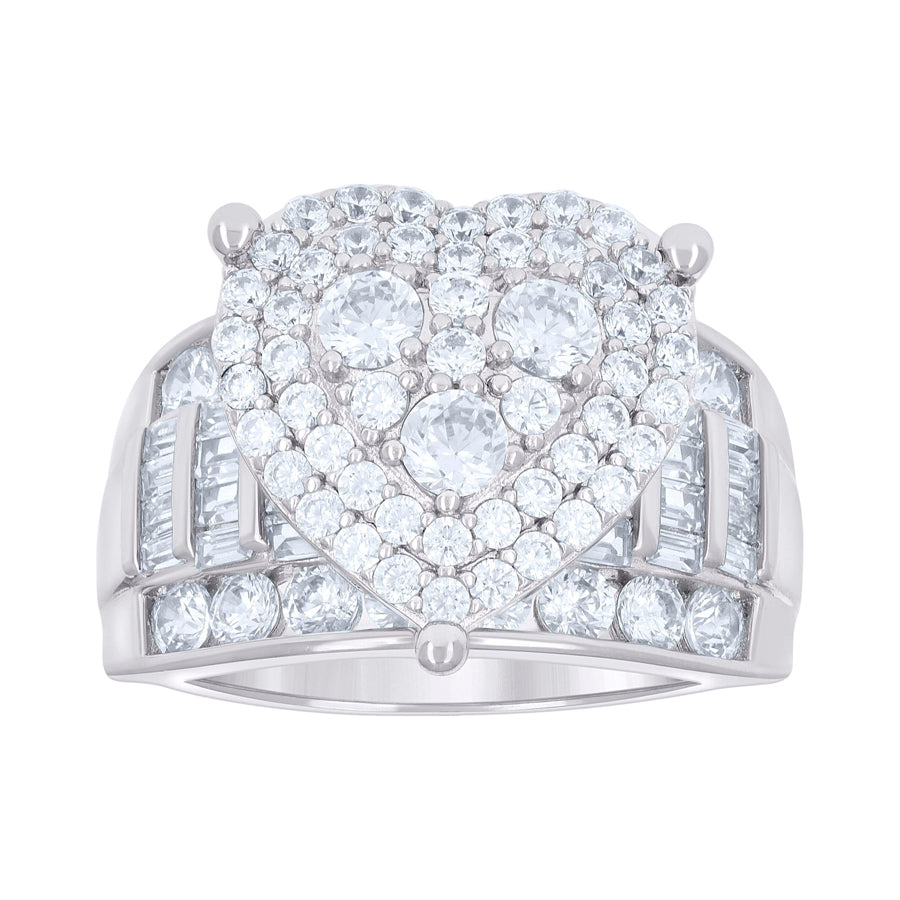 925 Sterling Silver Cz Ring S7-S9