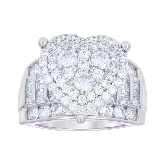 925 Sterling Silver Cz Ring S7-S9