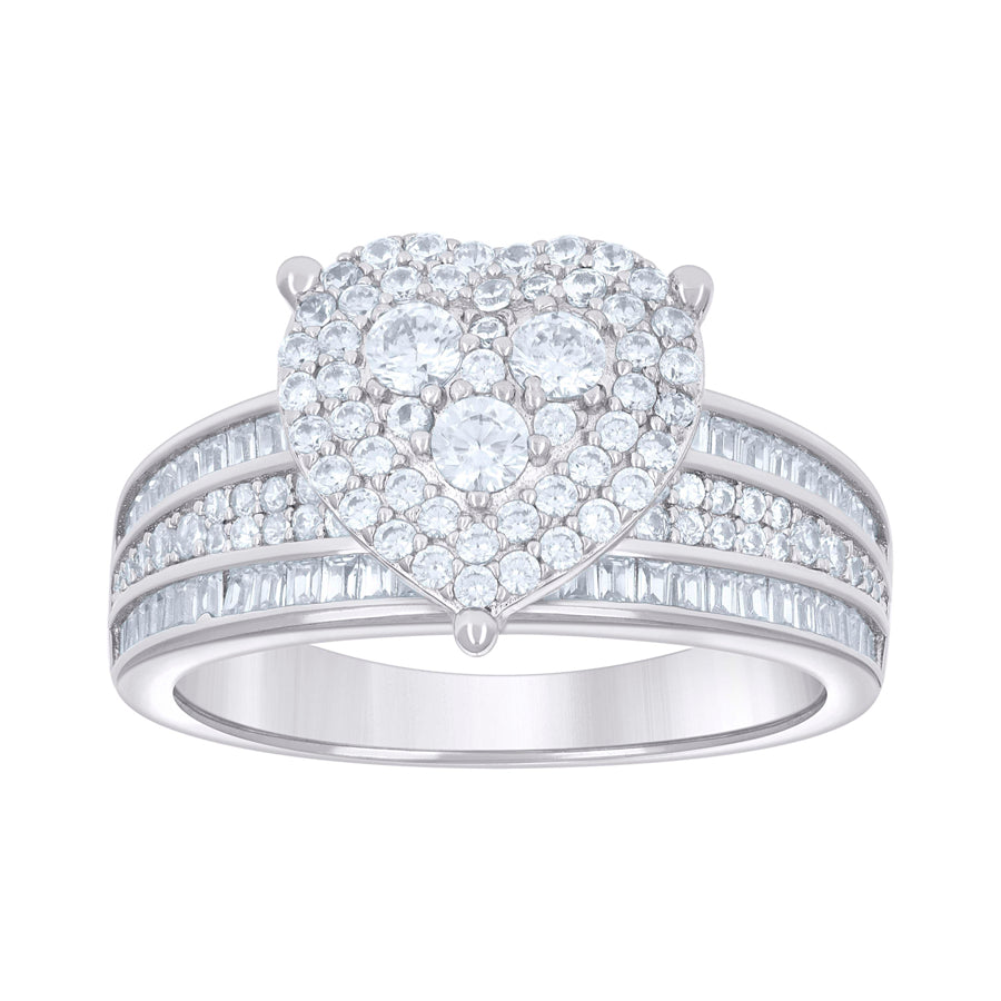 925 Sterling Silver Cz Ring S6-S10
