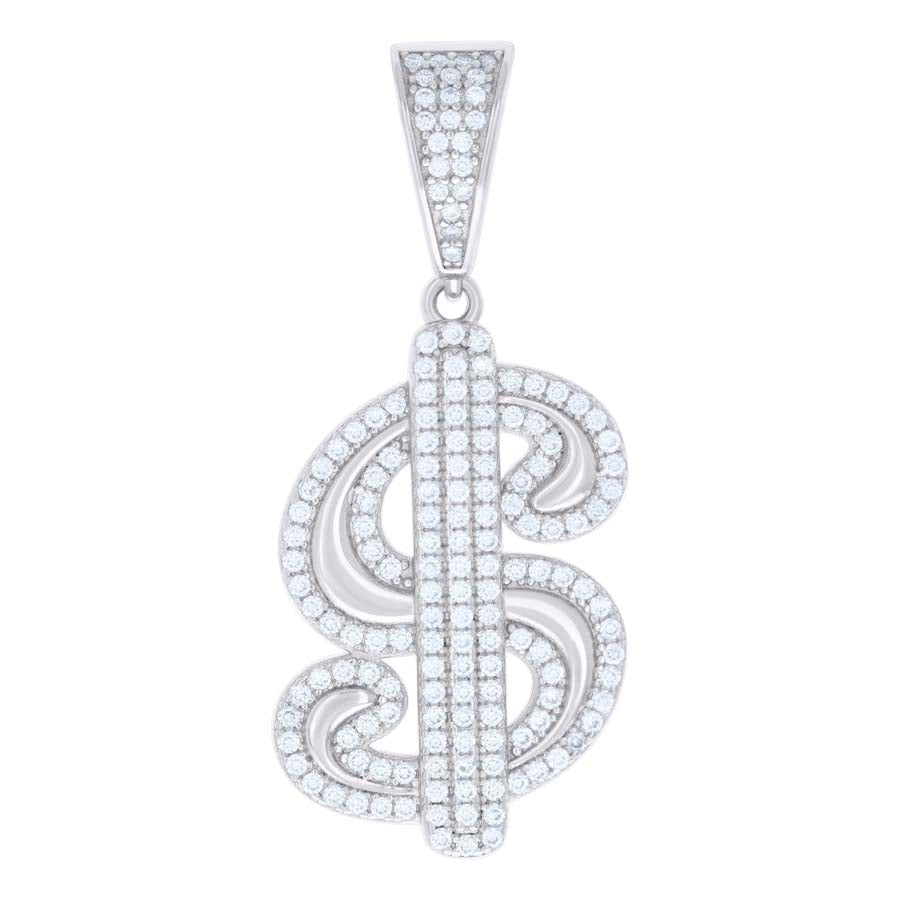 925 Sterling Silver Pendant Moissanite 1.38 Ctw
