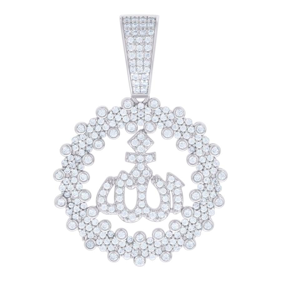 925 Sterling Silver Pendant Moissanite 1.88 Ctw