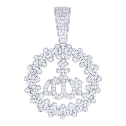 925 Sterling Silver Pendant Moissanite 1.88 Ctw