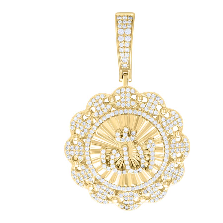 925 Sterling Silver Pendant Moissanite 1.46 Ctw