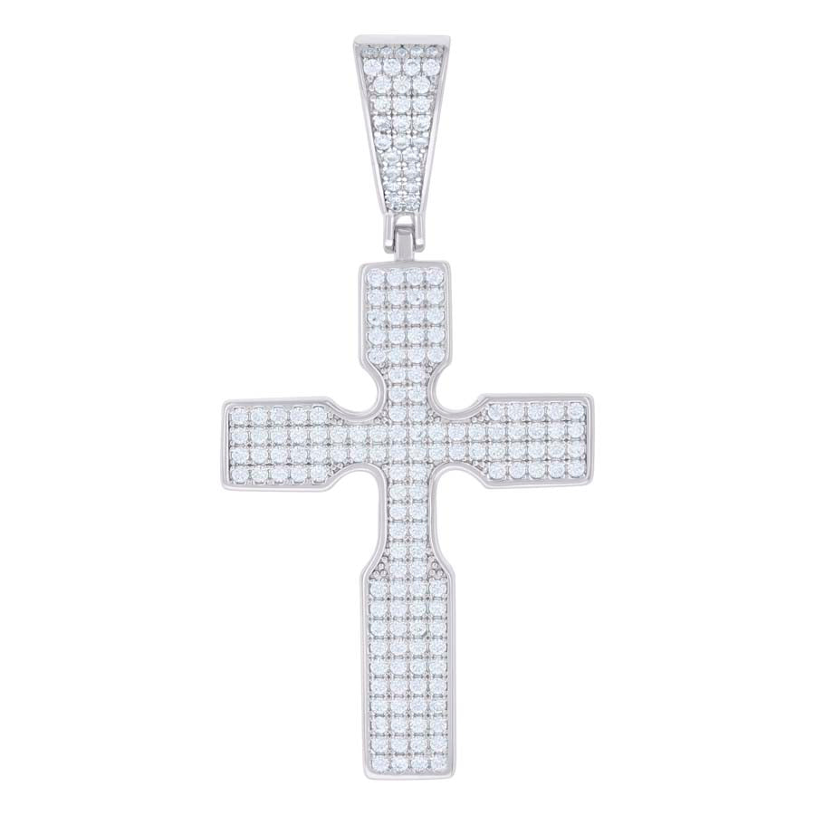 925 Sterling Silver Pendant Moissanite 1.34 Ctw