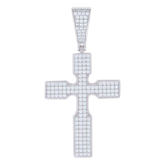 925 Sterling Silver Pendant Moissanite 1.34 Ctw