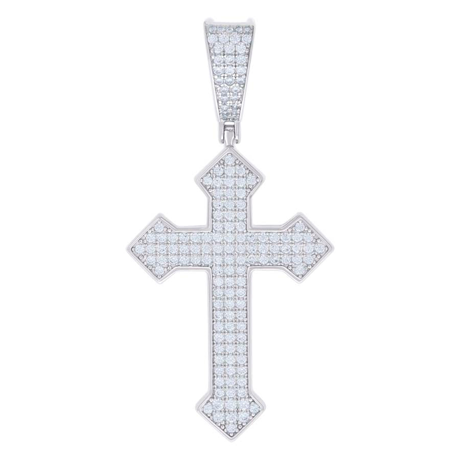 925 Sterling Silver Pendant Moissanite 1.22 Ctw