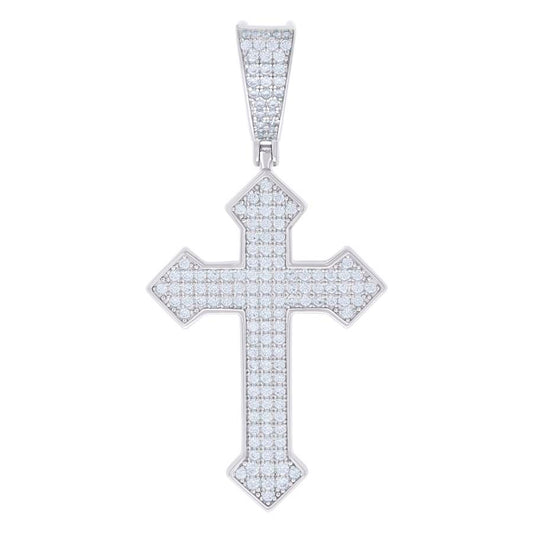 925 Sterling Silver Pendant Moissanite 1.22 Ctw