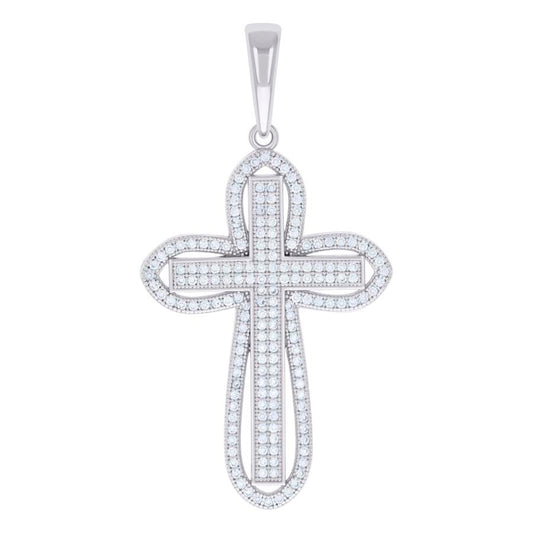 925 Sterling Silver Pendant Moissanite 1.09 Ctw