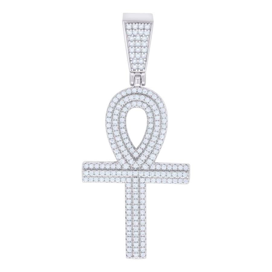 925 Sterling Silver Pendant Moissanite 1.15 Ctw