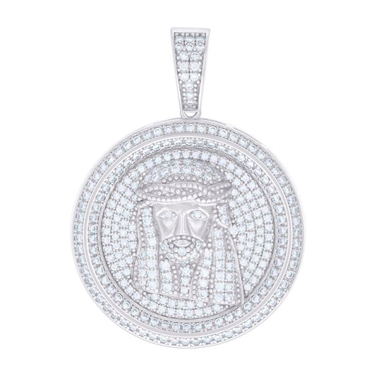 925 Sterling Silver Pendant Moissanite 1.63 Ctw