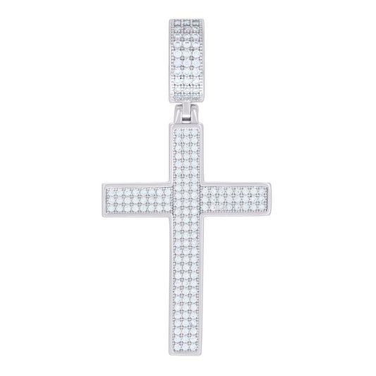 925 Sterling Silver Pendant 1.25" Moissanite 0.74