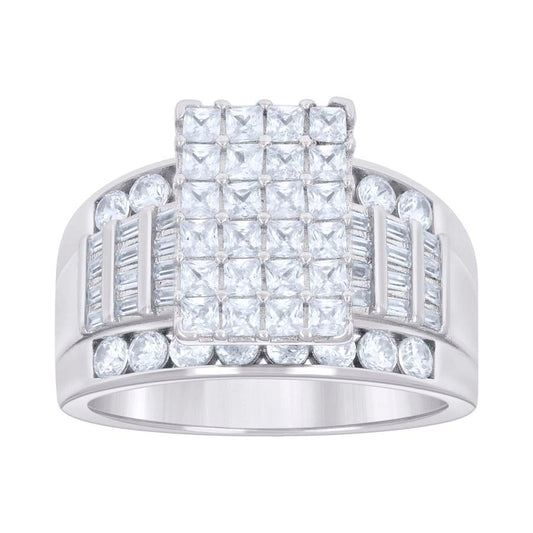 925 Sterling Silver Ring S7-S10 Moissanite Ctw R:1