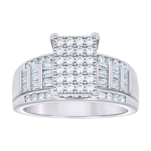 925 Sterling Silver Moissanite Ring S6-S10