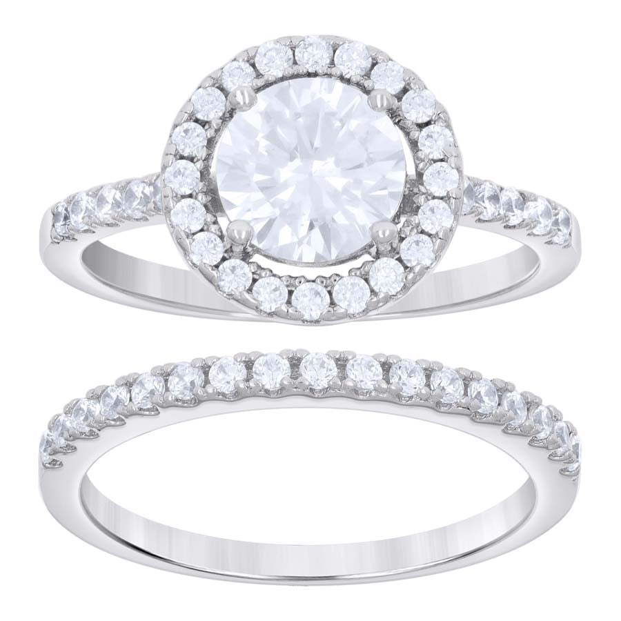 925 Sterling Silver Ring S6-S9 Moissanite Ctw R:1.