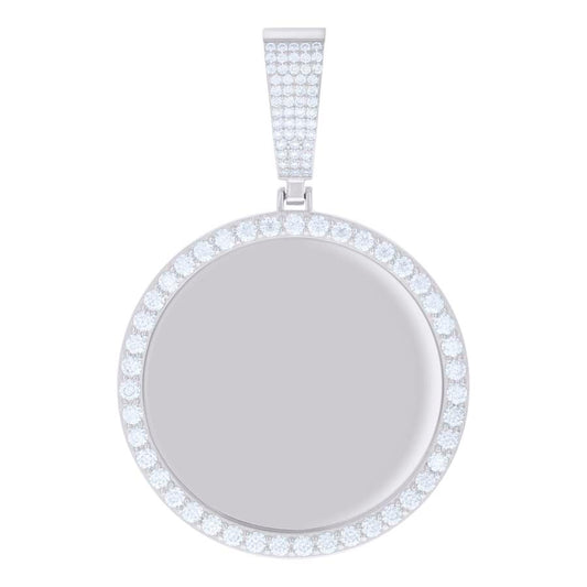 925 Sterling Silver 3.04Ct Moissanite Pendant