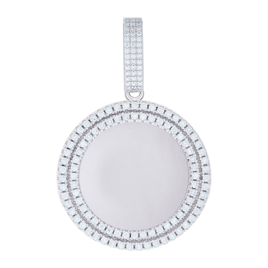 925 Sterling Silver 1.72Ctw Moissanite Pendant
