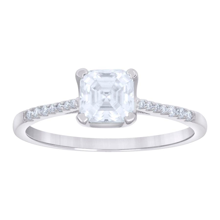 925 Sterling Silver 1.42Ct Moissanite Ring S5-S10