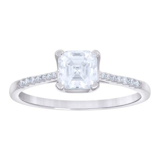 925 Sterling Silver 1.42Ct Moissanite Ring S5-S10