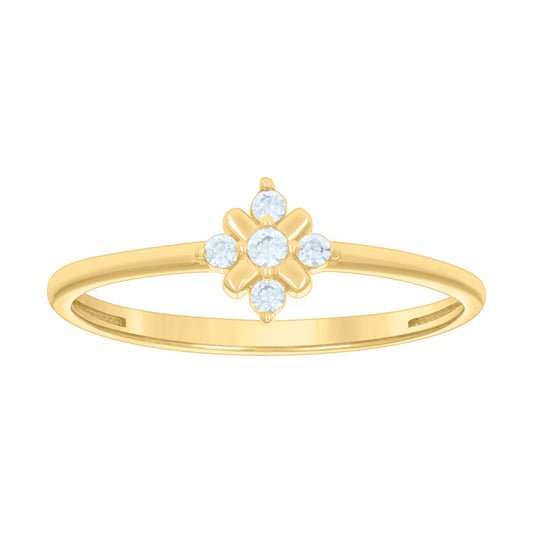 10Kt Gold Cz Ring