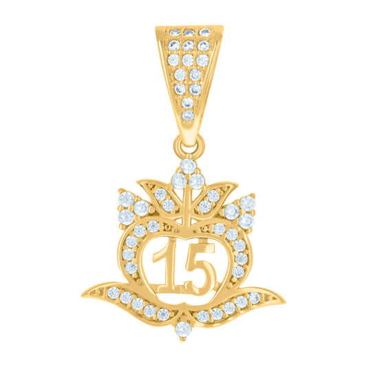 10Kt Gold Cz Pendant