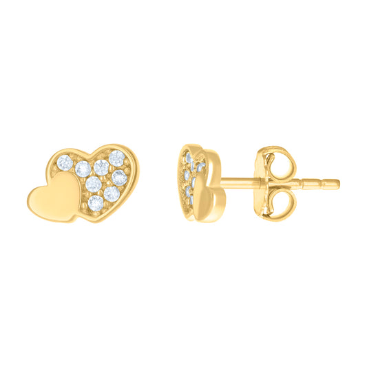 10Kt Gold Cz Earring