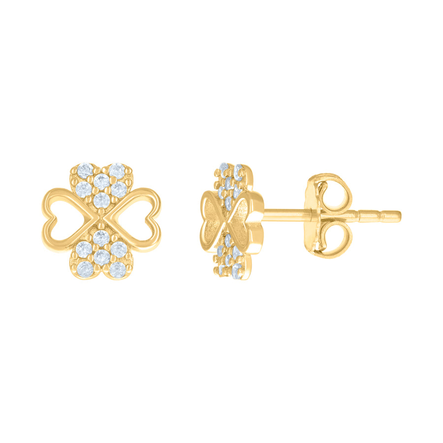 10Kt Gold Cz Earring