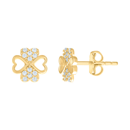 10Kt Gold Cz Earring