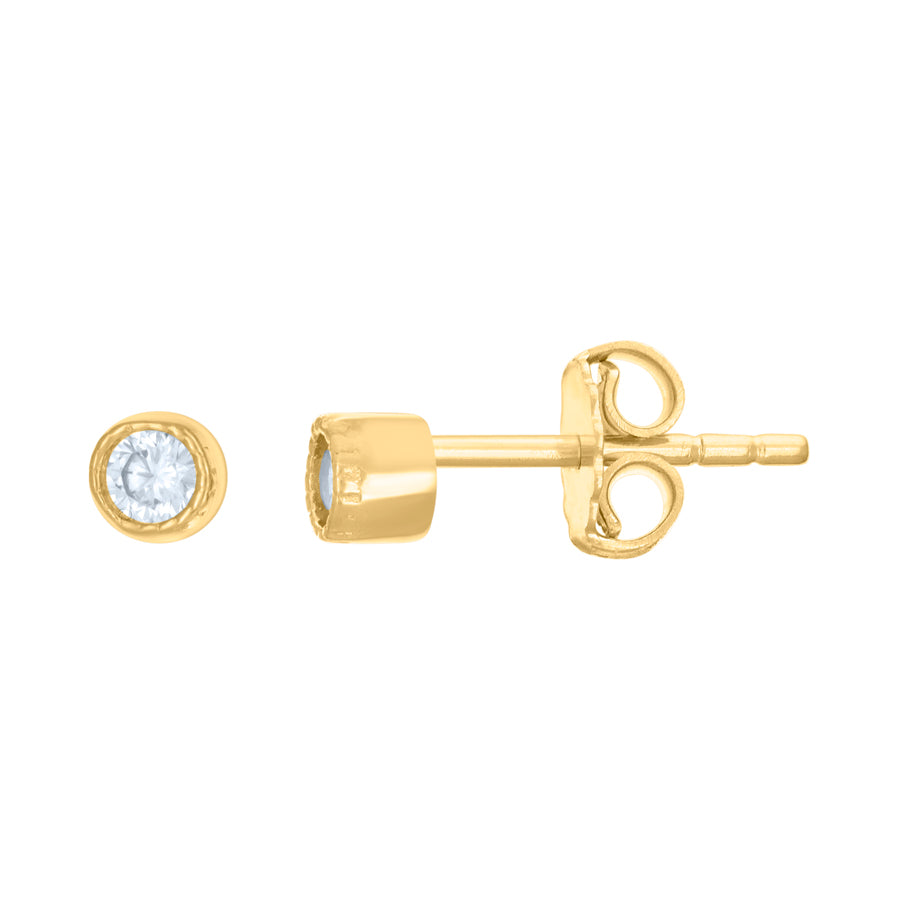 10Kt Gold Cz Earring