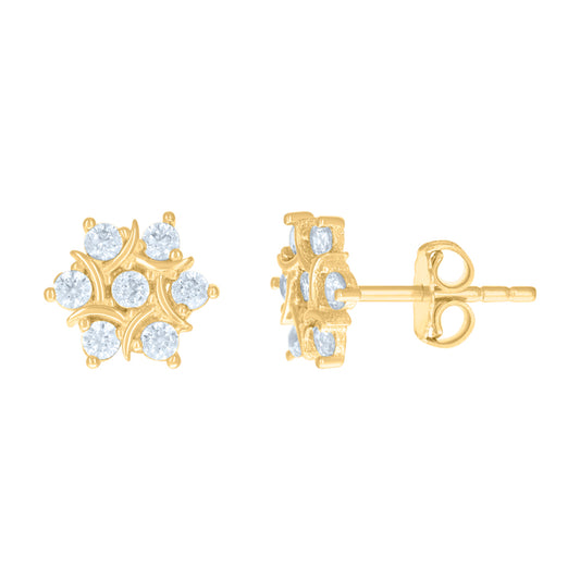 10K Gold Cubic Zirconia Earrings