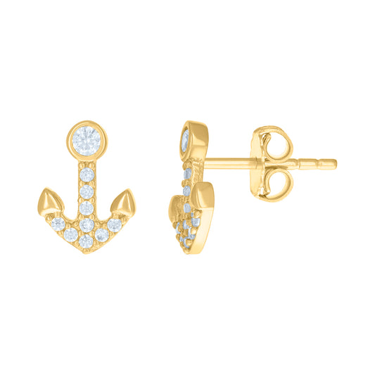 10Kt Gold Cz Earring
