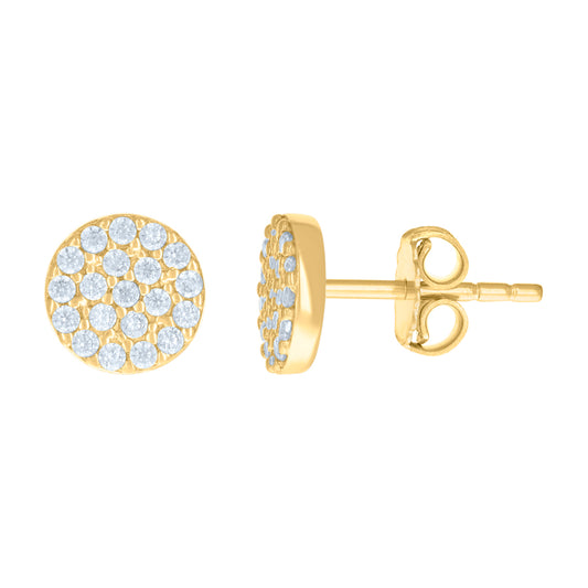 14Kt Gold Cz Earring