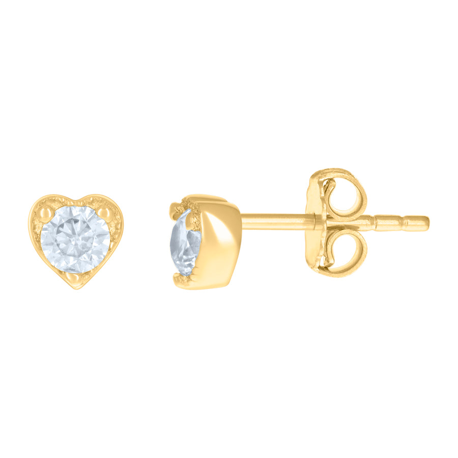 14Kt Gold Cz Earring