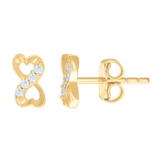 14Kt Gold Cz Earring