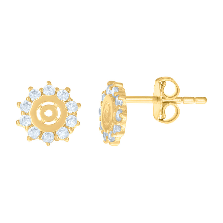 14Kt Gold Cz Earring