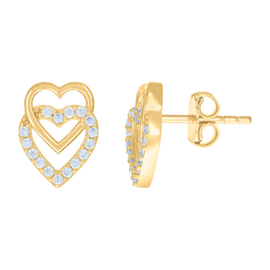 14Kt Gold Cz Earring