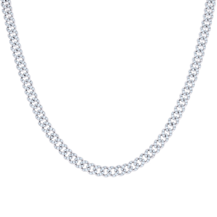 925 Silver Chain With Moissanite  6mm-7"-24"