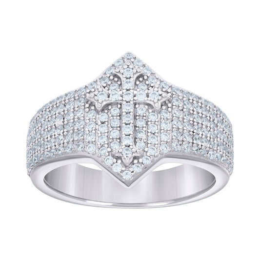 925 Sterling Silver 0.97Ctw Moissanite Ring S8-S10
