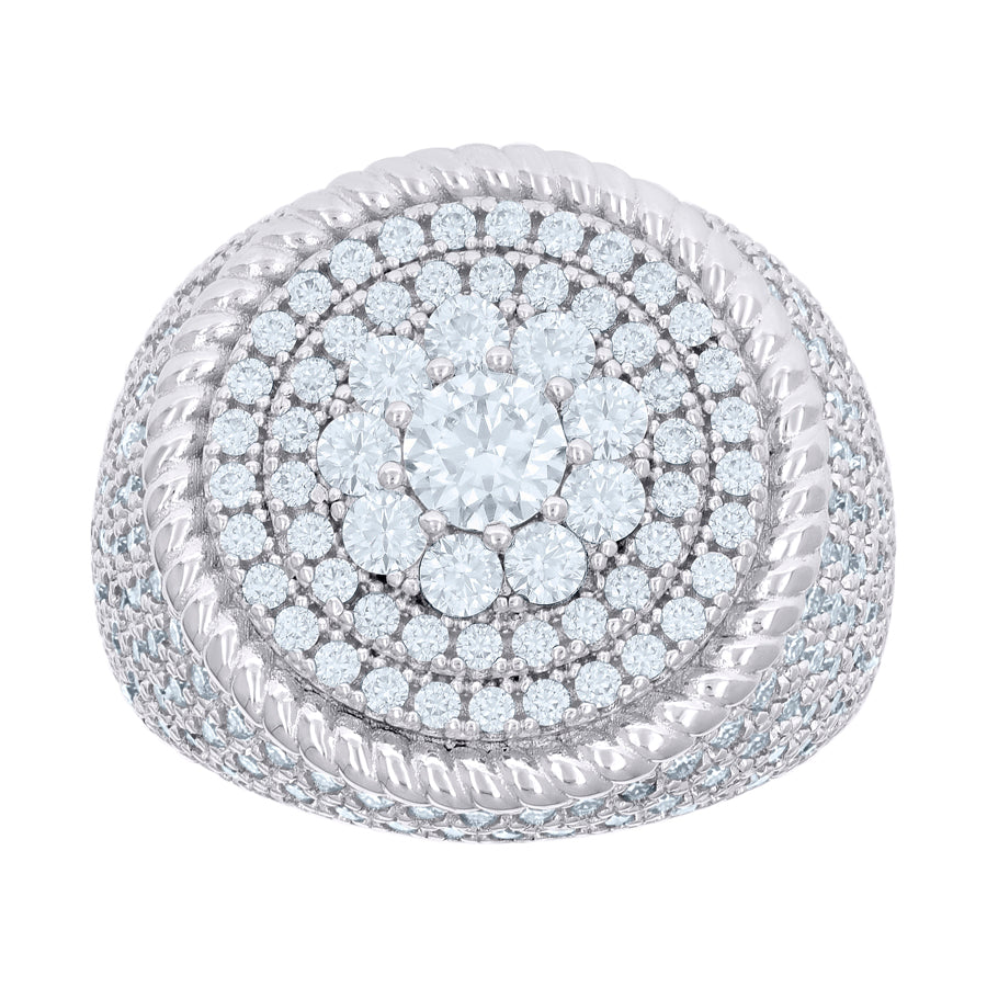 925 Sterling Silver 4.15Ctw Moissanite Ring S8-S10