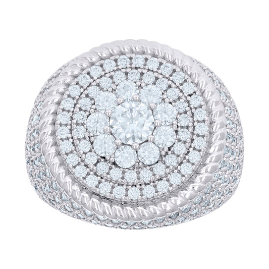 925 Sterling Silver 4.15Ctw Moissanite Ring S8-S10