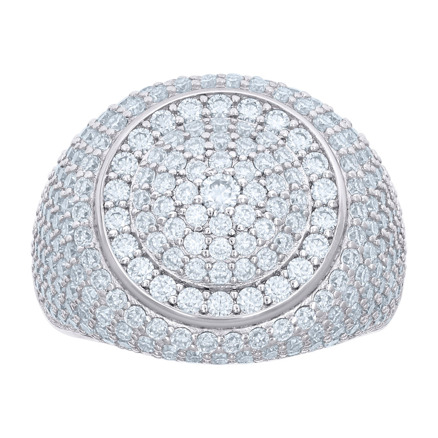 925 Sterling Silver 4.36Ctw Moissanite Ring S8-S10
