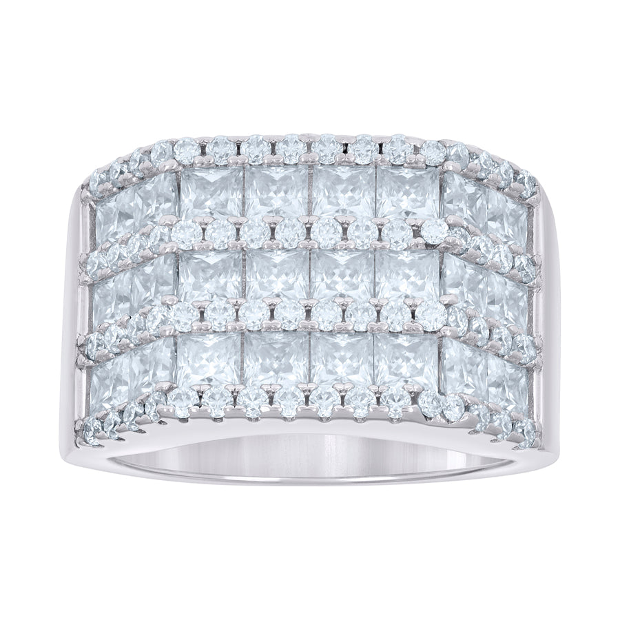 925 Sterling Silver R:0.99Ctw, B:7.42Ctw Moissanit