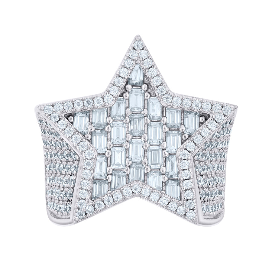 925 Sterling Silver R:3.36Ctw, B:2.25Ctw Moissanit