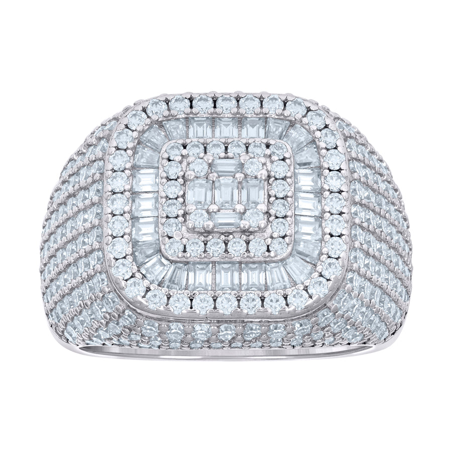 925 Sterling Silver R:3.29Ctw, B:1.11Ctw Moissanit