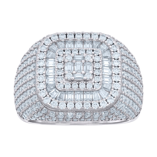 925 Sterling Silver R:3.29Ctw, B:1.11Ctw Moissanit