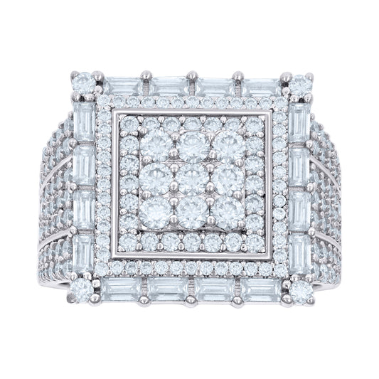 925 Sterling Silver R:2.16Ctw, B:1.57Ctw Moissanit