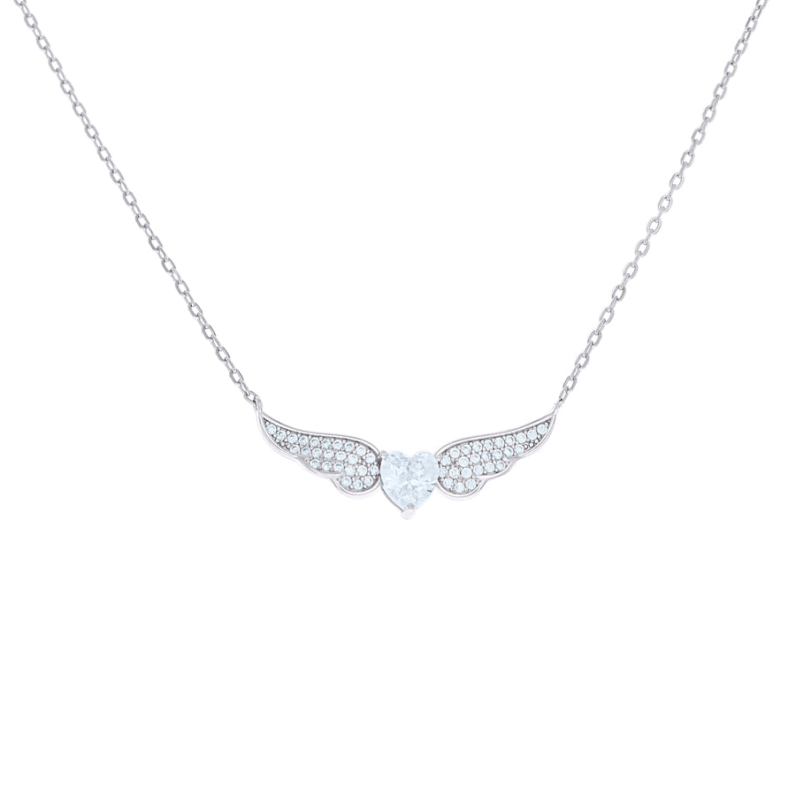 925 Sterling Silver Cz Necklace 18" (16"+2")