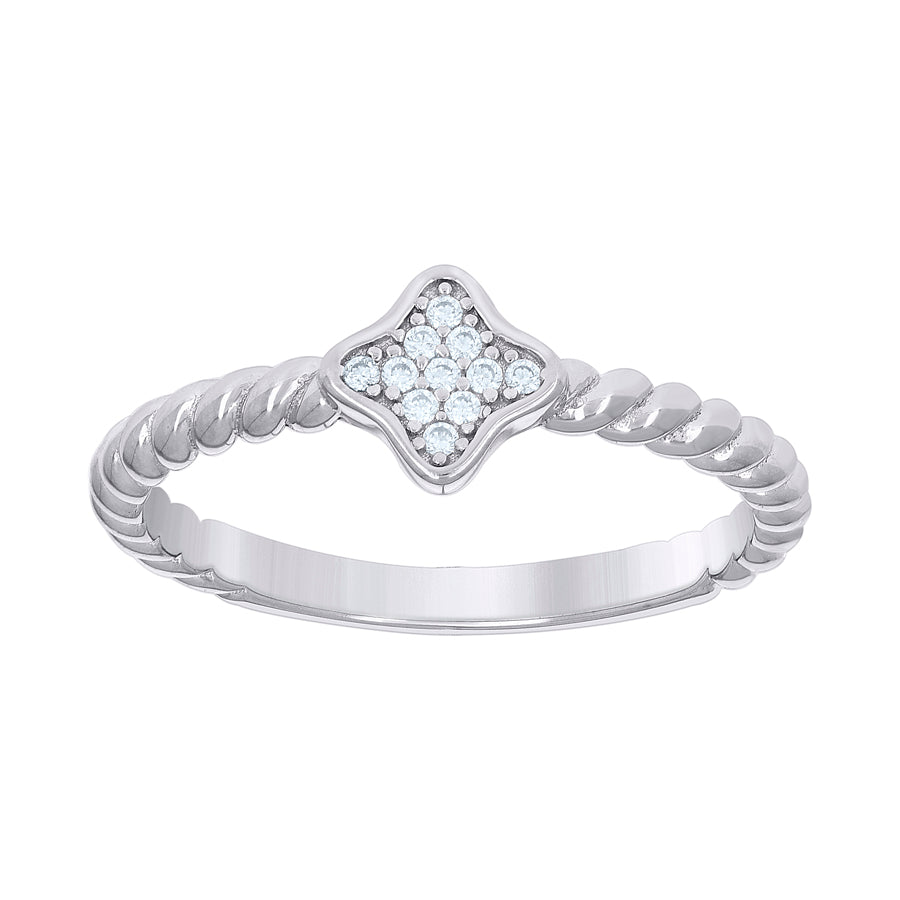 925 Sterling Silver Cz Ring S5-S9