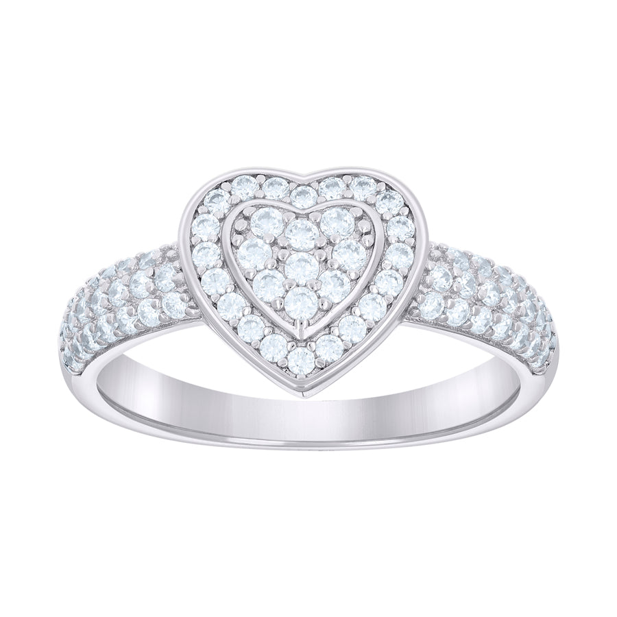 925 Sterling Silver Cz Ring S5-S9